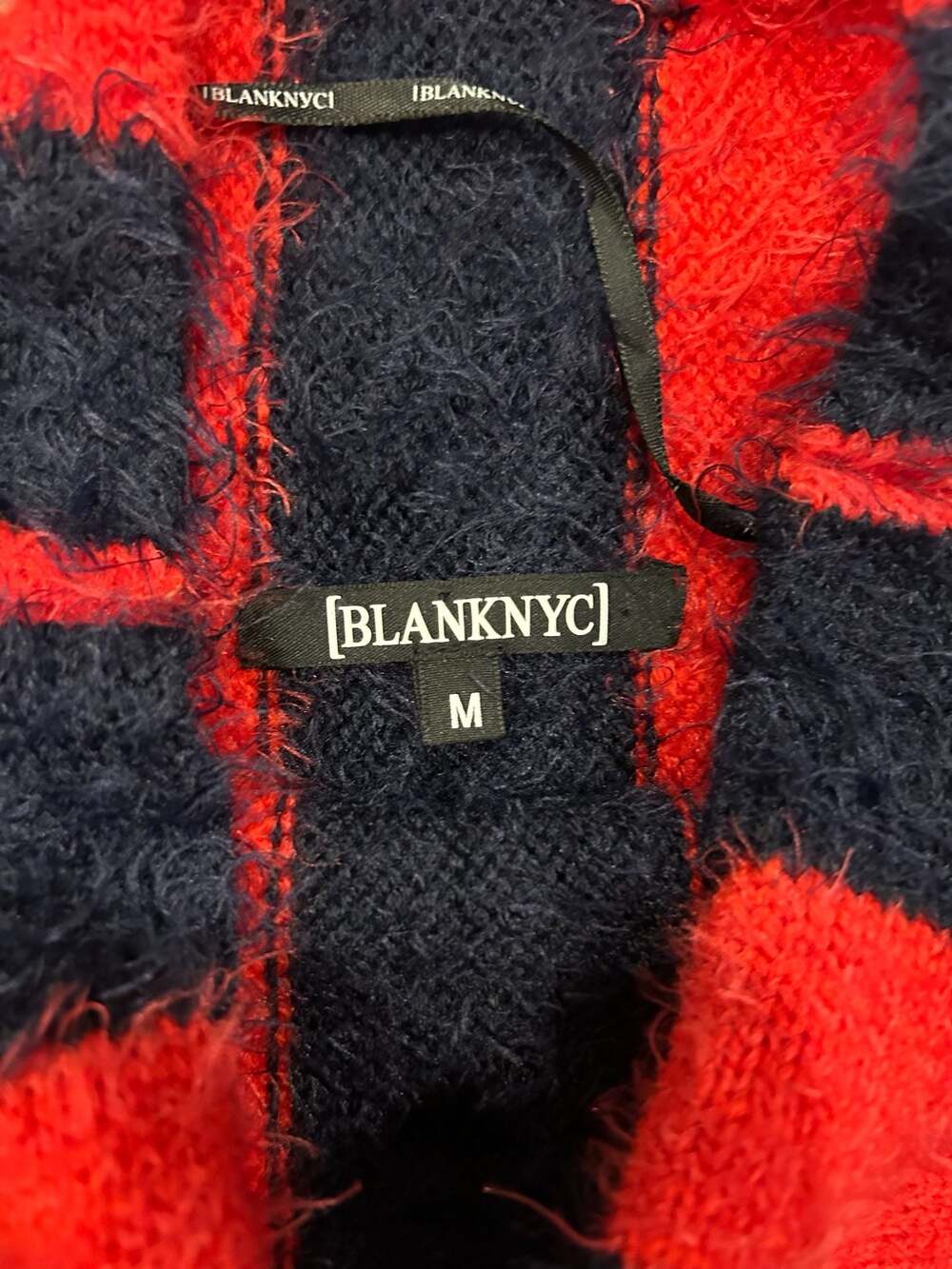 Blank NYC Striped Eyelash Knit Mock Neck Sweater - Picture 7 of 8